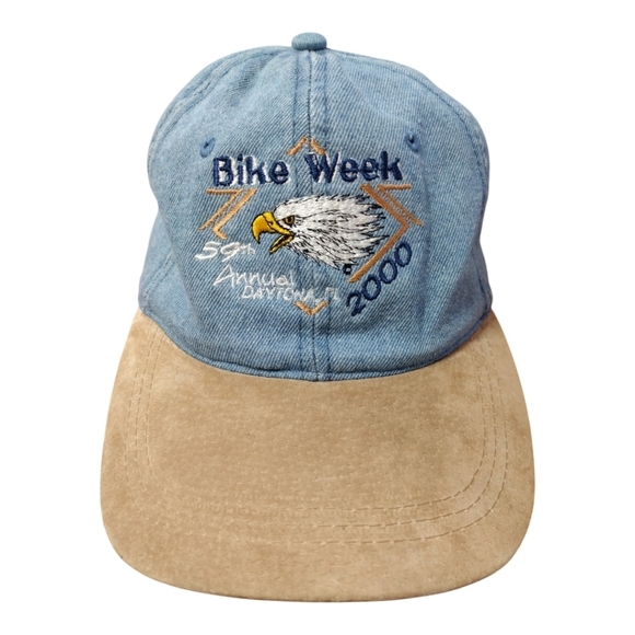 Vintage 59th Annual Daytona Bike Week 2000 Denim Hat - Picture 1 of 10